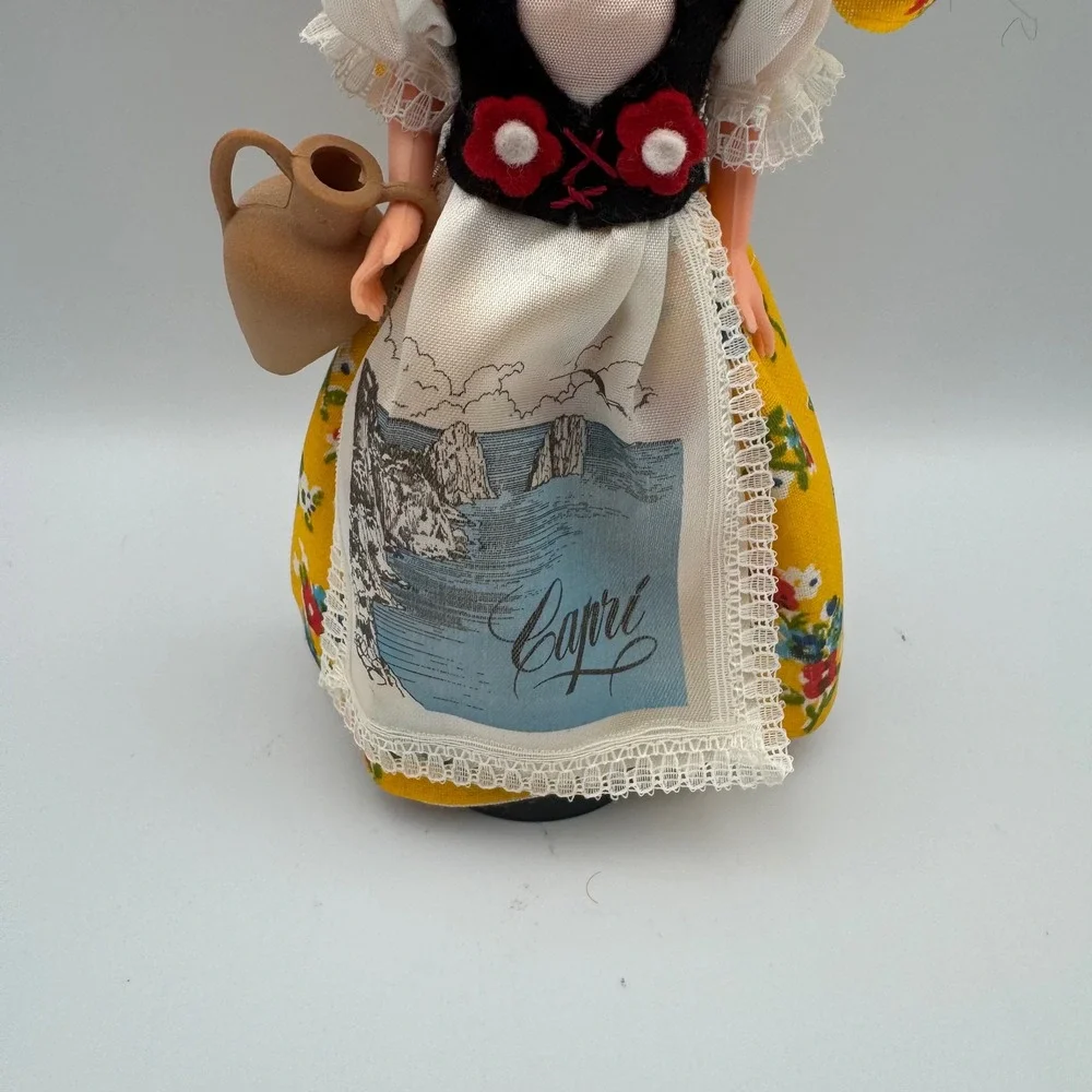 Vintage Souvenir Doll‎ Capri Italy Traditional Dress Ceramic Jug